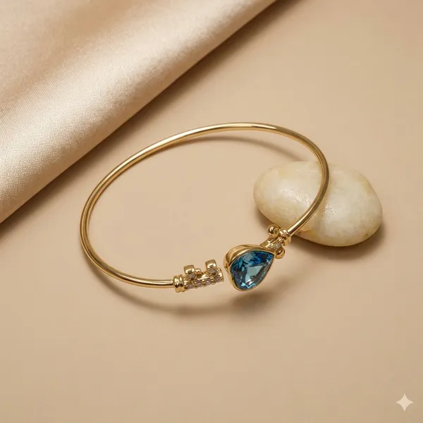 Blue_Heart_Key_Gold_Anti_Tarnish_Ring_Bracelet_For_Women