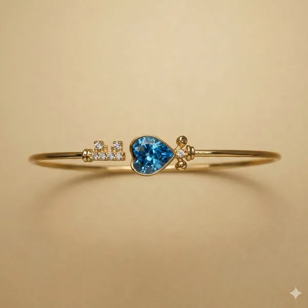 Blue_Heart_Key_Gold_Anti_Tarnish_Ring_Bracelet_For_Women