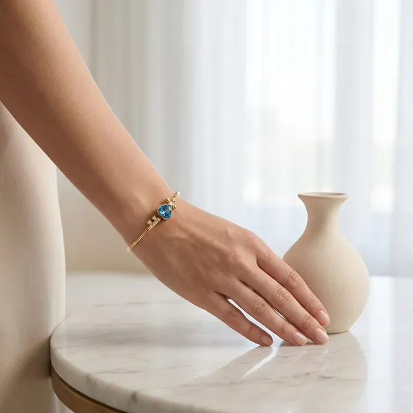 Blue_Heart_Key_Gold_Anti_Tarnish_Ring_Bracelet_For_Women