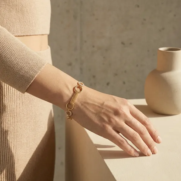 Gold_And_Silver_Draped_Chain_Circle_Anti_Tarnish_Bracelet_For_Women