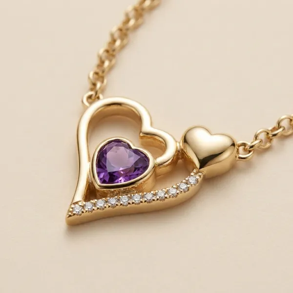 Purple_Amethyst_Heart_Charm_Anti_Tarnish_Bracelet_For_Women