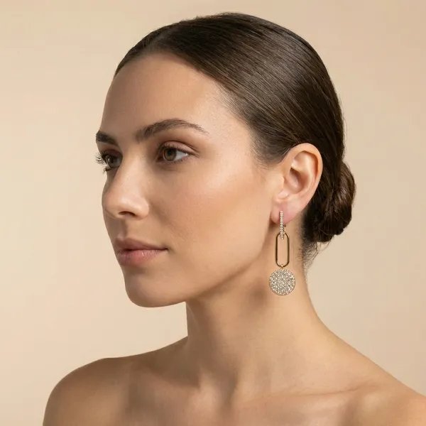 Gold_Link_Drop_Ears_With_Crystalstudded_Disc_Anti_Tarnish_Earring_For_Women