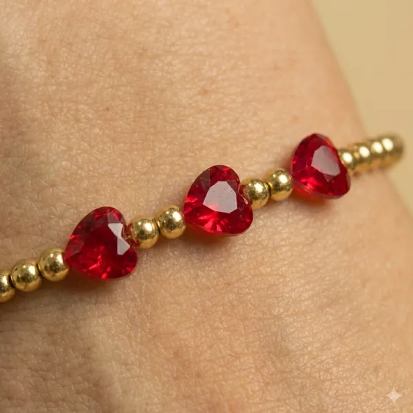 Red_Ruby_Heart_Beads_Anti_Tarnish_Bracelet_For_Women