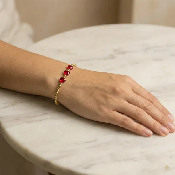 Red_Ruby_Heart_Beads_Anti_Tarnish_Bracelet_For_Women