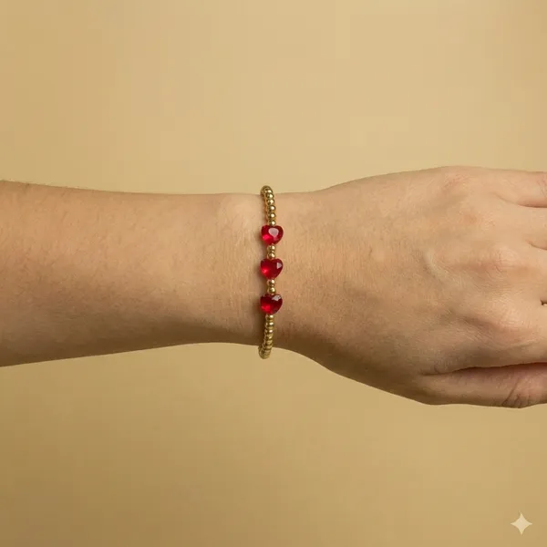 Red_Ruby_Heart_Beads_Anti_Tarnish_Bracelet_For_Women