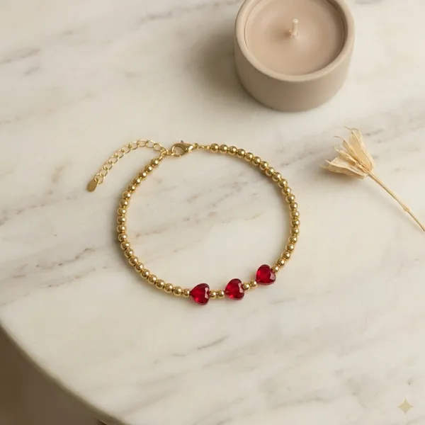 Red_Ruby_Heart_Beads_Anti_Tarnish_Bracelet_For_Women
