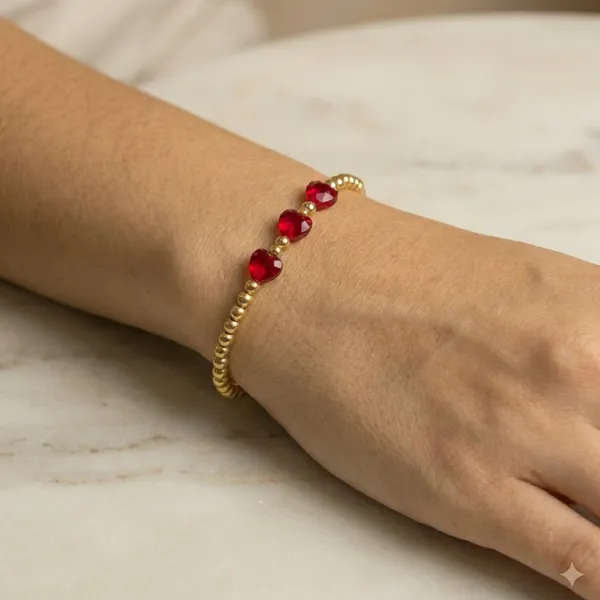 Red_Ruby_Heart_Beads_Anti_Tarnish_Bracelet_For_Women