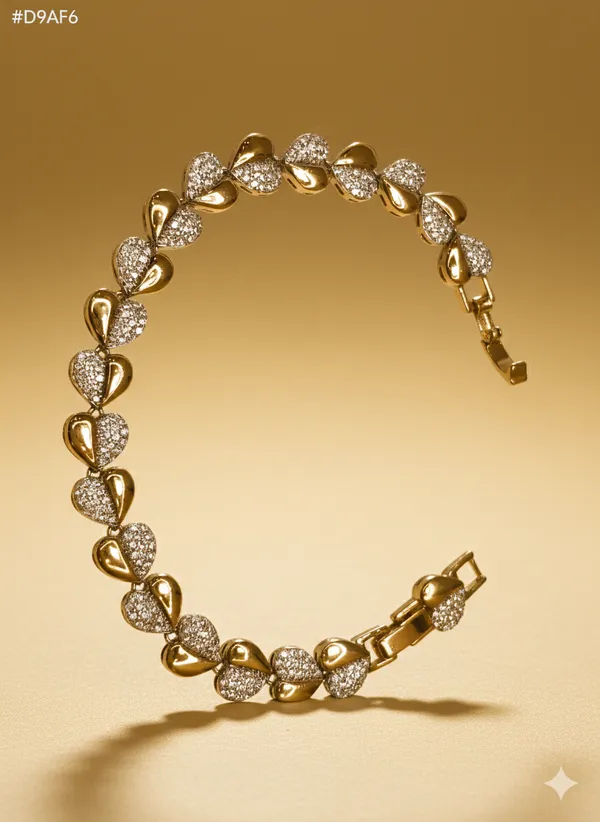Gold_And_Silver_Twotone_Heart_Anti_Tarnish_Bracelet_For_Women