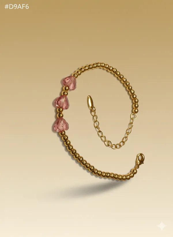 Pink_Rose_Quartz_Heart_Beads_Anti_Tarnish_Bracelet_For_Women