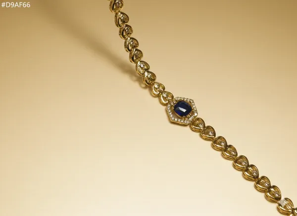 Blue_Sapphire_Heart_Anti_Tarnish_Bracelet_For_Women