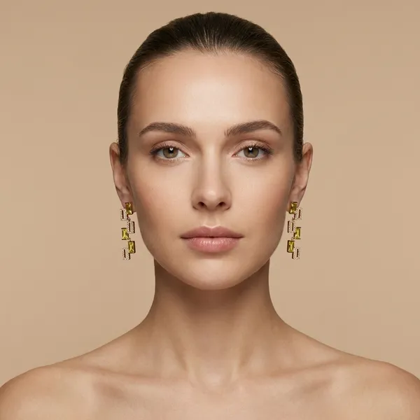 Yellow_Gold_Gem_Geometric_Drop_Ears_Anti_Tarnish_Earring_For_Women