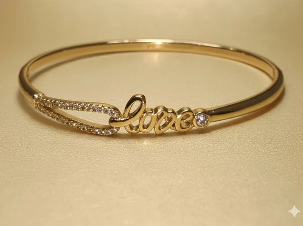 Gold_Love_Script_Anti_Tarnish_Ring_Bracelet_For_Women