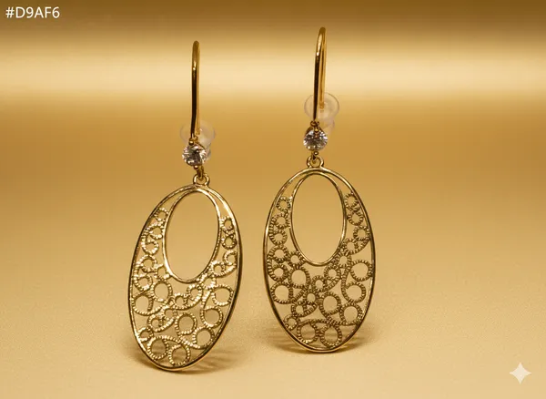 Gold_Filigree_Oval_Drop_Ears_Anti_Tarnish_Earring_For_Women