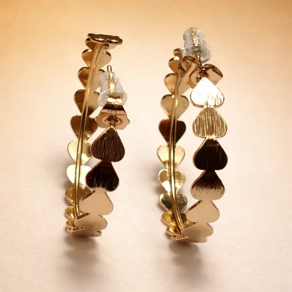 Gold_Heartlinked_Hoop_Ears_Anti_Tarnish_Earring_For_Women