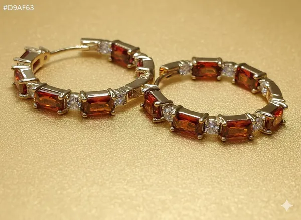 Red_Ruby_And_White_Stone_Gold_Hoop_Ears_Anti_Tarnish_Earring_For_Women