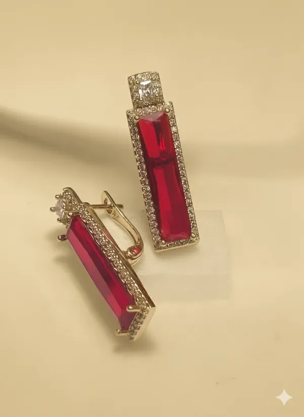 Red_Ruby_Baguette_Crystal_Drop_Ears_Anti_Tarnish_Earring_For_Women
