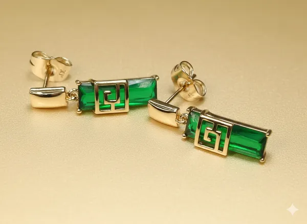 Green_Emerald_Geometric_Drop_Ears_Anti_Tarnish_Earring_For_Women