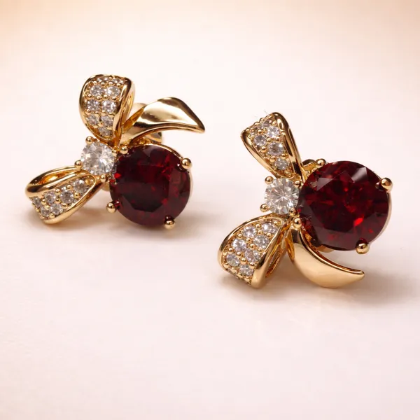 Red_Ruby_Bow_Stud_Ears_Anti_Tarnish_Earring_For_Women