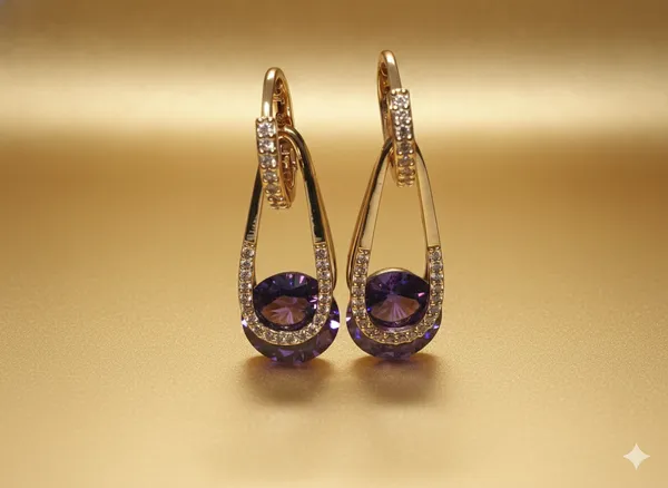 Purple_Teardrop_Crystal_Dangle_Ears_Anti_Tarnish_Earring_For_Women