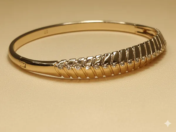 Gold_Elegant_Plated_Sleek_Stone_Studded_Anti_Tarnish_Ring_Bracelet_For_Women