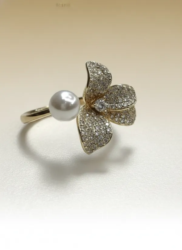 White_Floral_Pearl_Anti_Tarnish_Finger_Ring_For_Women