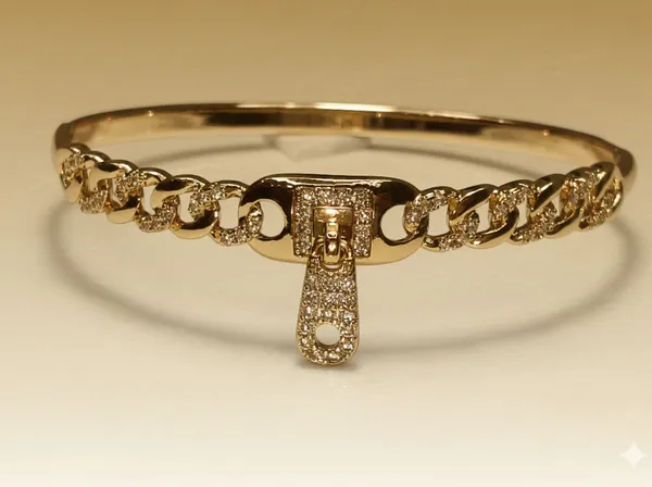 Gold_Premium_Plated_Zipper_Design_Anti_Tarnish_Ring_Bracelet_For_Women