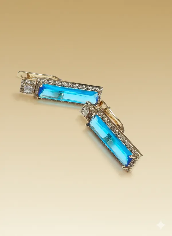 Light_Blue_Baguette_Crystal_Drop_Ears_Anti_Tarnish_Earring_For_Women