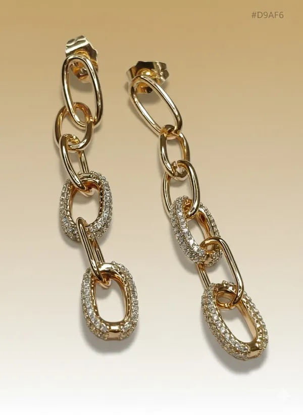 Gold_Chain_Link_Dangle_Ears_Anti_Tarnish_Earring_For_Women