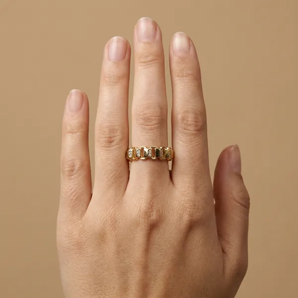Gold_Linked_Diamond_Band_Anti_Tarnish_Finger_Ring_For_Women