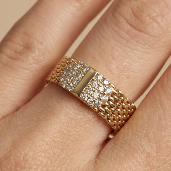 Gold_Mesh_Texture_Adjustable_Anti_Tarnish_Finger_Ring_For_Women
