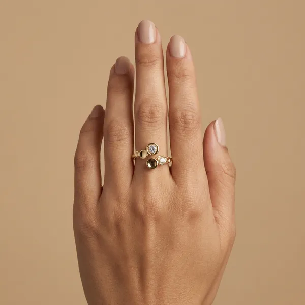 Gold_Bubble_Cluster_Gold_Anti_Tarnish_Finger_Ring_For_Women