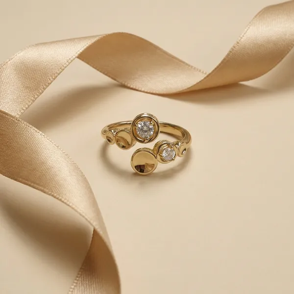 Gold_Bubble_Cluster_Gold_Anti_Tarnish_Finger_Ring_For_Women