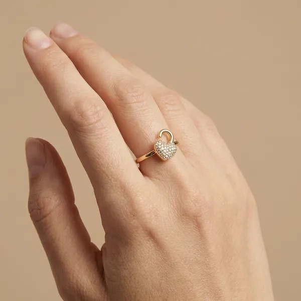 Gold_Heart_Lock_Adjustable_Anti_Tarnish_Finger_Ring_For_Women