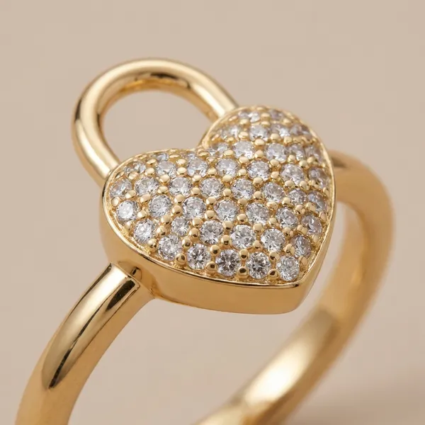 Gold_Heart_Lock_Adjustable_Anti_Tarnish_Finger_Ring_For_Women