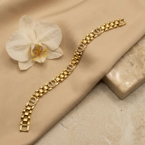 Gold_And_Silver_Embellished_Disc_Anti_Tarnish_Bracelet_For_Women
