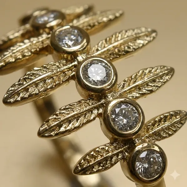 Gold_Leaf_Stack_Crystal_Anti_Tarnish_Finger_Ring_For_Women