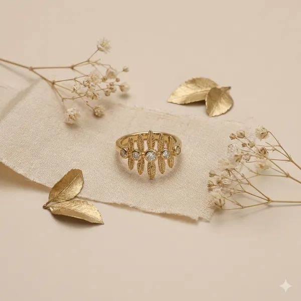 Gold_Leaf_Stack_Crystal_Anti_Tarnish_Finger_Ring_For_Women