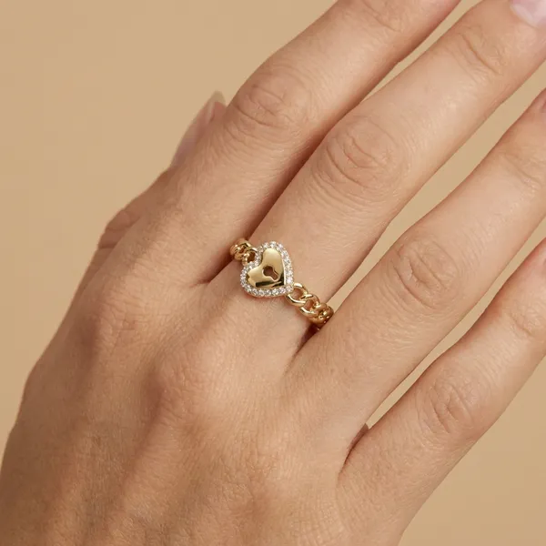 Gold_Heart_Lock_Chain_Anti_Tarnish_Finger_Ring_For_Women