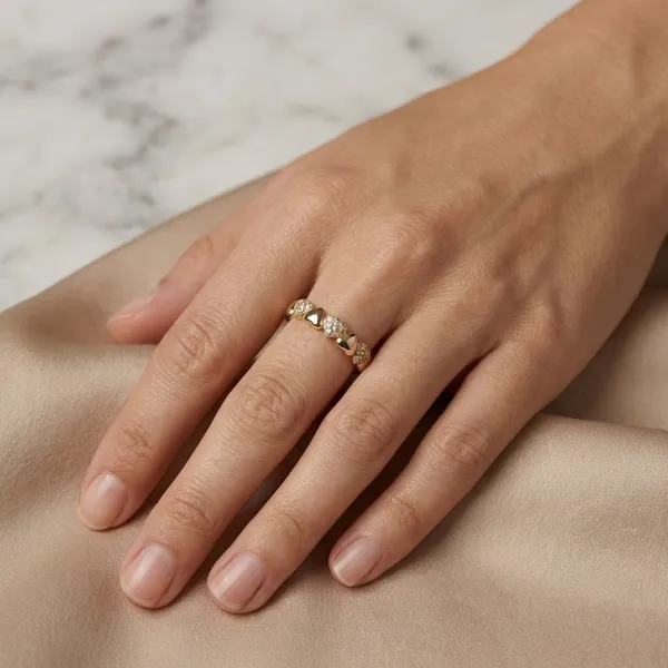 Gold_Petal_Cluster_Sparkle_Anti_Tarnish_Finger_Ring_For_Women
