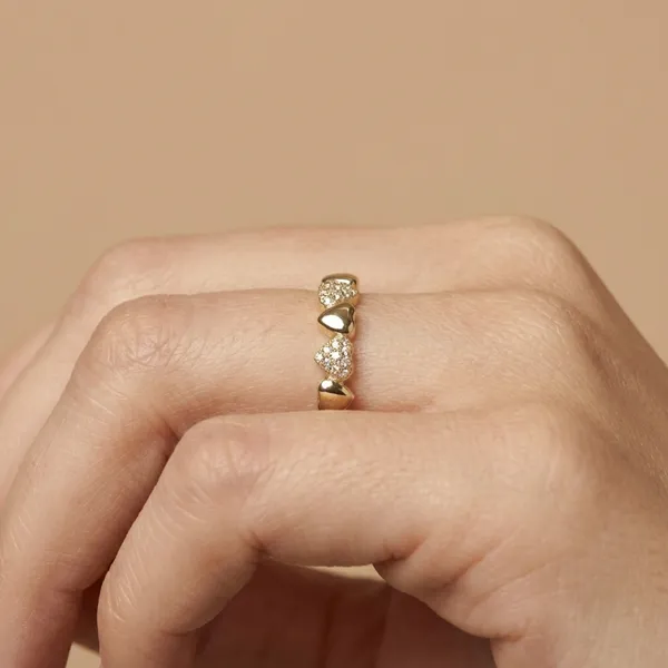 Gold_Petal_Cluster_Sparkle_Anti_Tarnish_Finger_Ring_For_Women