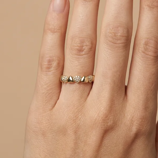 Gold_Petal_Cluster_Sparkle_Anti_Tarnish_Finger_Ring_For_Women