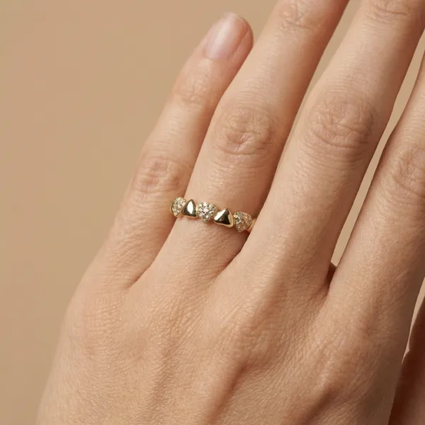 Gold_Petal_Cluster_Sparkle_Anti_Tarnish_Finger_Ring_For_Women