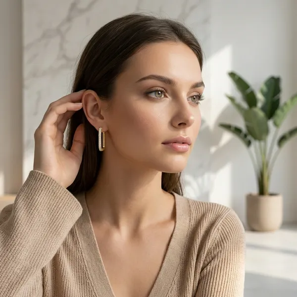 Gold_Rectangular_Pave_Hoop_Ears_Anti_Tarnish_Earring_For_Women
