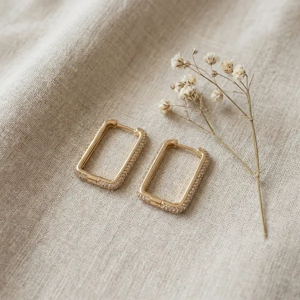 Gold_Rectangular_Pave_Hoop_Ears_Anti_Tarnish_Earring_For_Women