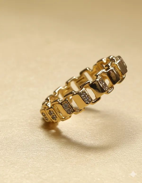 Gold_Linked_Diamond_Band_Anti_Tarnish_Finger_Ring_For_Women