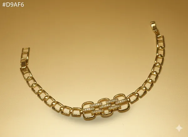 Gold_And_Silver_Interlock_Chain_Anti_Tarnish_Bracelet_For_Women