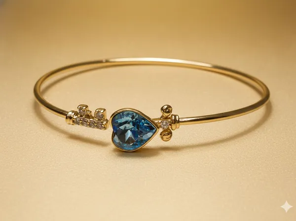 Blue_Heart_Key_Gold_Anti_Tarnish_Ring_Bracelet_For_Women