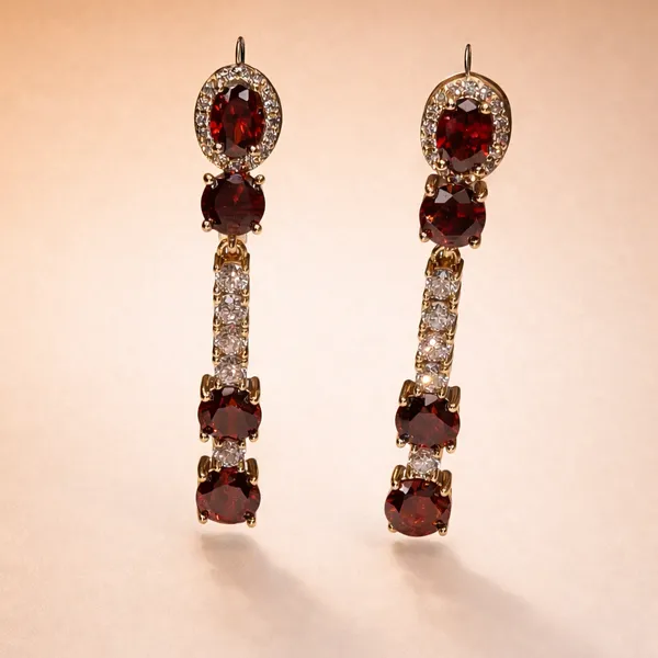 Red_Ruby_Dangle_Ears_Anti_Tarnish_Earring_For_Women