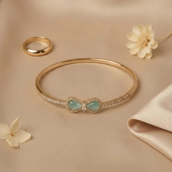 Gold_Green_Elegant_Stone_Anti_Tarnish_Ring_Bracelet_For_Women