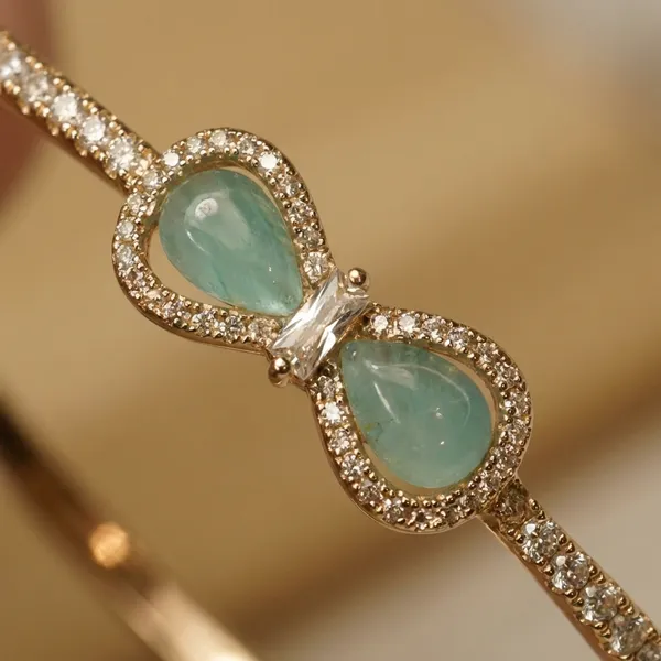 Gold_Green_Elegant_Stone_Anti_Tarnish_Ring_Bracelet_For_Women